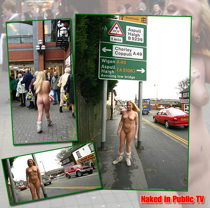 Naked in Public TV videos of women walking nude in public