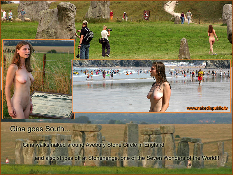 Gina Lorenz nude at Stonehenge and Avebury stone circle in England she stripes off at stonehenge, one of the seven wonders of the world also goes nude in public around UK